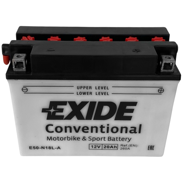 Baterie Moto Exide Conventional Motorbike & Sport Battery 20Ah 260A 12V E50-N18L-A